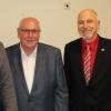 Neuwahlen beim Feuerwehrverein Gerolzhofen: (von links) der ehemalige stellvertretende Vorsitzende Manfred Greger, Vorsitzender Berthold Möslein, 2. Bürgermeister Erich Servatius und der neue stellvertretende Vorsitzende Michael Mößlein.