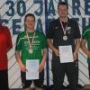 Die besten unterfränkischen Kegler (von links): Werner Reiter (2. Bezirkssportwart), Sebastian Dieterich (Zweiter), Pascal Schneider Sieger) und Daniel Dieterich (Dritter).
