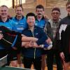Der TSV Bad Königshofen III ist Meister der 3. Bezirksliga Nord (von links): Mannschaftsführer Peter Mendel, Jürgen Hoffmann, Johannes Heusinger, Jürgen Halbig, Cheftrainer Koji Itagaki, Josef Ort, Fan Gerhard Neubert, Maximilian Gapp, Jürgen Bregulla und (vorne quer) Akito Itagaki.