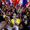 Jubel bei den Anhängern von Emmanuel Macron in Paris.PATRICK KOVARIK, AFP