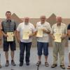 Ehrung langjähriger Mitglieder beim SV Hausen-Rohrbach: (von links) Vorsitzender Gerhard Keß, Werner Klein, Leo Höfling, Karl-Heinz Röder, Josef Röder und 2. Vorsitzender Matthias Götz.