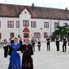 Bretonische Musik und Trachten sorgten für Stimmung bei der Einweihung des „Platz der Partnerschaft“ in Rimpar.