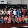 (am)   Ein Abschlussgottesdienst mit dem Thema „Spuren im Sand“ sowie eine beeindruckende Feier waren ein würdiger Rahmen für die 25 Mädchen und Buben der Grundschule Schwebenried, die nach vier Jahren von ihrer Schule sowie ihren Freunden und Lehrkräften Abschied nehmen mussten. Schulleiterin Katharina Krenig sprach von einem „besonderen Jahrgang“, der seine Spuren hinterlassen habe wie etwa bei den Musicals, Theaterstücken, Fahrradprüfungen, im Schullandheim, bei vielen anderen Veranstaltungen und vor allem bei der verantwortungsbewussten Übernahme zahlreicher Helferdienste zum Wohle der Schule. Für eine abwechslungsreiche und bunte Abschlussfeier sorgten die Klasse B1 unter der Anleitung ihrer Klassenleiterin Tina Albert mit dem Puppentheaterstück „Das Dschungelbuch“ sowie die Klasse B2 mit dem Theaterstück „Irgendwie Anders“. Die Kinder zeigten auch noch ihr Können bei verschiedenen Abschieds- oder Dankesliedern, in denen sie ihre Lehrerinnen Eva Maria Wecklein (links), Katharina Krenig (ganz rechts) sowie ihre Eltern hochleben ließen, um dann das Kapitel Grundschule zu beenden und ein neues Kapitel „Weiterführende Schule“ zu öffnen.