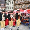 Blasmusik beim Ochsenfest: Die Musikkapelle Kleinochsenfurt spielte beim Schützen-Festzug auf.