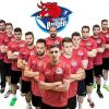 Der Kader der Hätzfelder Bullen für die Saison 2017/18: (von links) René Sampers, Dennis Orf, Janik Delp, Patrick Grammel, Andy Hilpert, David Winheim, Gabor Farkas, Farid Wisso, Julius Weinhardt, Niklas Grammel, Henrik Nass, Viktor Bodó, Dominik Orf, Julian Bötsch, Max Wirth und (Mitte hinten) Mátyás Varga. Es fehlen: Felix Mayer und Tim Schräder.