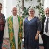 Bei der Verabschiedung von Pfarrer Michael Düchting (Zweiter von links) sprachen Burkard Bingel, Christine Endres und Pfarrer Harald Richter.