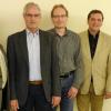 Bürgermeister Ulrich Waldsachs (links) gratulierte dem neuen Vorstand des Vereins für Stadtmarketing Ostheim (VSO): (ab Zweiter von links) dem Vorsitzenden Jochen Leyh, Schriftführer Wolfgang Bittorf, Kassier Peter Schmidt und dem zweiten Vorsitzenden Fredi Klee.