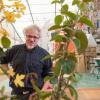 Der Stadtgrafiker Markus Westendorf in der Halle 1 der Mainfranken-Messe. Er gestaltet in der Halle der Stadt Würzburg als Hauptthema die Landesgartenschau 2018. Foto: Daniel Peter