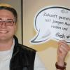 Christoph Simon aus Gerolzhofen ist der neue Chef des Kreisjugendrings Schweinfurt. Das Bild zeigt ihn bei der Aktion der U-18-Wahl an Schulen, mit der sich der Kreisjugendring für eine Herabsetzung des Wahlalters einsetzte.