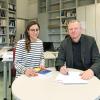 Alexandra Schönleber zusammen mit dem Betreuer der Arbeit, Professor Christoph Bördlein.