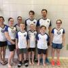 Erfolgreiches Marktheidennfelder Team bei unterfränischer Meisterschaft: (hinten von links) Sophie Schlagmüller, Julian Hock, Frederik Wagener, (vorne von links)  Xena Hospes, Melanie Weissbeck, Robin Geeb, Bastian Stumm, Fabian Weissbeck und Franziska Winzenhöler.