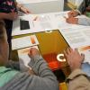 Rätseln im Energy-Efficiency-Center: Die Schüler der Karl-Kroiß-Schule arbeiten an einem Quiz. Rätseln im Energy-Efficiency-Center: Die Schüler der Karl-Kroiß-Schule arbeiten an einem Quiz.
