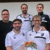 Von links: HSV-Vorsitzender Alexander Bergmann, der scheidende Trainer Dominik Röhner, Nachfolger Daniel Beyer, Thorsten Bockelt (bisheriger Trainer der 2. Mannschaft) und Tobias Jünger vom Spielausschuss.