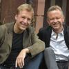 Max Müller (links) sang und las Werke von Mozart, begleitet am Flügel von Volker Nemmer. Entspannung gab es vorher im Kreuzgang des Klosters für die beiden Künstler.