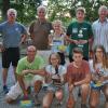 Die besten Athleten, die Wanderpreise erhielten, und die sportlichste Familie beim 55. Gemeindesportfest des TSV Brendlorenzen: TSV-Leichtathletik-Abteilungsleiter Norbert Klein (stehend von links), Bürgermeister Bruno Altrichter, Greta Hörnlein (beste Schülerin), Pavels Valkovskis (bester Schüler) und TSV-Vorsitzender Jürgen Maul. Vorne von links die sportlichste Familie Andreas, Jana, Florian und Vanessa Barthel. Vanessa erhielt zudem den Pokal für die beste Jugendliche.