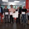 Im Bild (von links): Andreas Kemmer (stellvertretender Leiter Beratungscenter Marktbreit), Claus-Peter Berneth (Marktbreiter Heimatverein), Siegfried Ott (Chor Harmonie Hüttenheim), Rolf Mloschin (Briefmarkensammlergesellschaft Marktbreit), Friedrich Rückert (Gesangverein Enheim) und Annette Brückner (Leiterin Beratungscenter Marktbreit).