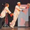 Mit flinken Füßen: Katharina Lochmann und Michael Fischer in einer ihrer Stepp-Einlagen in dem Stück „Fred Astaire – ein Leben für den Tanz“ bei den Frankenfestspielen.