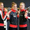 Bild: v. lk. Die deutsche Nationalmannschaft 2017: Anne Sauer, Leonie Ebert, Eva Hampel und Carolin Golubytskyi