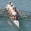 Den bisher größten Erfolg seiner Karriere feierte Joachim Agne (hinten) im Juli auf dem Rotsee in Luzern. Dort siegte er mit dem Leichtgewichts-Doppelvierer (von vorne Schlagmann Moritz Moos, Florian Roller, Max Röger).