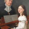 Ein Gemälde aus der Zeit um 1810 zeigt eine junge Würzburger Dame beim Klavierspiel.