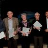 Die ausgezeichneten Mitglieder und neuen Ehrenmitglieder des OGV Eltmann mit (von links): 1. Bürgermeister Michael Ziegler, Josef Eiling, Hans Stark, Betty Pflaum, Karl Krönert, Vorsitzender Manfred Krönert und Kreisfachberater Guntram Ulsamer.