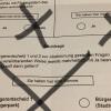 Plakative Forderung: Auf diesem Symbolbild hat der SPD-Ortsverein Hochfeld-Deutschhof-Steinberg illustriert, dass er gegen das Landesgartenschau-Ratsbegehren und gegen das Stadtwald-Bürgerbegehren ist.