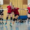 Die Volleyballerinnen des TSV Ostheim (von links Hannah Hesselbach, Alina Erhard und Christina Handwerker) errangen an diesem Spieltag zwei klare 3:0-Siege und bleiben dem Tabellenführer VC Eltmann auf den Fersen.