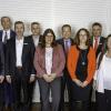 Ehrung bei der Sparkasse (von links): Norbert Pietzarka, Martin Werthmann, Thomas Elsesser, Arno Bernard, Kai Brandl, Sonja Hofmann, Vorstandsmitglied Jens Rauch, Gudrun Knoop, Personalratsvorsitzender Helmut Neuf, Astrid Kühnlein, Vorstandsmitglied Jürgen Wagenländer und Vorstandsvorsitzender Bernd Fröhlich.