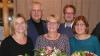 Die beiden Bankvorstände (hinten von links) Albrecht Hack und Rouven Lewandowski zeichneten die Mitarbeiterinnen Melanie Scheidler (links) und Andrea Hörlin (rechts) aus und verabschiedeten Marianne Zeissner (Mitte) in den Ruhestand.