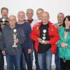 Das Bild zeigt die Preisträger mit (von links) Vorsitzendem Günter Schneider, Rosi Kaspar, Mathias Schneider, Peter Rübig und Ortssprecher Manfred Finster sowie die weiteren Preisträger Günter Zehrer, Josef Ankenbrand, als langjähriger Gastaussteller Walter und Sonja Wagenhäuser, Robert Böhm und Heinz Rübig.