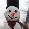 Der wohl größte Schneemann im Landkreis Schweinfurt steht in Altenmünster.