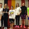 Grund zur Freude gab es für die Schwimmer der SG Haßberge beim Erlanger Röthelheim-Cup. Neben erfüllten Qualifikationszeiten gewannen sie in ihren Wettkämpfen auch etliche Pokale. Die erfolgreichen „Wasserratten“ waren (von links): Lukas Stottele, Trainerin Christina Werner, Julia Strobel, Eleonora Francesca-Martani, Johanna Strobel, Lena Roth und Leandro Dietlein.