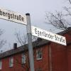 Ecke Tannenbergstraße/Egerländer Straße in der Kitzinger Siedlung: Diese Kreuzung steht für das Notwohngebiet.