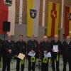 Ehrung für langjährige Feuerwehrangehörige durch Kreisbrandmeister Alfred Wirsching (links), Hauptkommandant Gerald Ebert (von rechts) und Bürgermeisterin Anette Schmidt Ehrung für langjährige Feuerwehrangehörige durch Kreisbrandmeister Alfred Wirsching (links), Hauptkommandant Gerald Ebert (von rechts) und Bürgermeisterin Anette Schmidt