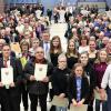Für großes ehrenamtliches Engagement und herausragend sportliche Leistungen wurden beim Neujahrsempfang der Gemeinde Eisingen zahlreiche Bürger geehrt.