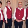 Die neu gewählte Vorstandschaft des Musikvereins Oberpleichfeld. Von links: Christine Öftering (Schriftführerin), Laura Füller (2. Vorsitzende), Franz Olbrich (1. Vorsitzender) und Jochen Friedrich (Kassier).