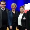 Beim Landesparteitag der BayernSPD (von rechts): Kreisvorsitzender René van Eckert, Landesvorsitzende Natascha Kohnen, Bad Neustadts zweite Bürgermeisterin Rita Rösch und der stellvertretende Kreisvorsitzende Egon Friedel.