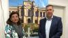 AfD-Landtagsabgeordneter Richard Graupner und Bürgermeisterin Sorya Lippert (CSU) bei der Eröffnung des Wahlkreisbüros Graupners in Schweinfurt.