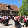 Höhepunkt der Museumskirchweih ist der „Betzentanz“, bei dem ein geschmücktes Schaf gewonnen werden kann.