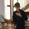Dominik Lenhart gefiel mit einer Concert Suite für die Kleine Trommel und Elementen der Body-Percussion.