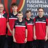 Großer Erfolg für die zweite Jugendmannschaft der Tischtennis-Abteilung des TSV Rottendorf. Sie wurde mit 27:5 Punkten, nur einen Zähler vor dem Team aus Geroldshausen, Meister der Bezirksklasse A Gruppe 1 West und steigt somit in die Bezirksliga auf. Unser Bild zeigt die erfolgreiche Rottendorfer Mannschaft: (von links) Jugendleiter Gunter Müller, Konrad Geulich, Fabian Hauck, Kevin Kähm, Moritz Bauerle und Nico Mühlbauer. (pm)