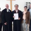 Die Kirchenvorstände aus Neuses und Dettelbach und Pfarrer Uli Vogel mit ihrem neuen Lektor Michael Langer (Mitte).