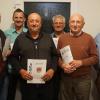 Ehrungen beim RWV Haselbach. Das Bild zeigt (von links): Verena Kratzel, Rudolf Leiber, Michael Schmid, Georg Enders, Egon Griebel, Ludwig Klebl und den Vorsitzenden Michael Beer.