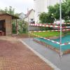 Im Zentrum der Freifläche wurde der Sandkastenspielplatz neu angelegt, der aber noch nicht ganz fertig gestellt ist.