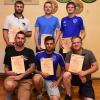 Bei der Jahresversammlung des ASV Ippesheim gab es Urkunden für geleistete Spiele: (hinten von links) Benjamin Herrmann, Johannes Stang und Dominik Sämann, (vorne von links) Gerald Müller, Marcus Pfeiffer und Adreas Steegmüller.