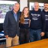 Ende April wurde die Crowdfunding-Aktion für die Ruderer im Uni-Sportzentrum vorgestellt. Mit dabei waren (von links) Lando Lotter (Juristischer Betreuer), Sina Schäfer (Botschafterin und erfolgreiche Ruderin), Philo Holland (Zweiter Vorsitzender des Fördervereins), Andreas Petko (Vorsitzender des Fördervereins) und Jochen Henzel (Dozent für Rudern, ehemaliger Vorsitzender des Fördervereins).