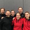 Sie freuen sich auf die Bayernliga: das Gros der Mannschaft des BC Bad Königshofen mit Anton Ringel (hinten von links), Lena Bregulla, Marius Fischer sowie Spielertrainer Frank Helmerich (vorne von links), Irene Neumann und Josepha Hart.