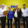 Mitglied Nr. 2000 beim VdK-Ortsverband Schweinfurt Ost und Nord: Vorsitzender Lothar Kreile, Neumitglied Gerti Kucharz, Vorstandsmitglied Gerhard Treutlein sowie VdK-Kreisgeschäftsführer Steve Metz (von links) bei der Begrüßung.