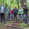 Auch die Stadt Rieneck versucht schon seit längerem ihre Bestände auf den Klimawandel vorzubereiten. Beim Waldbegang im Jahr 2017 (Archivfoto) erläuterte Revierleiter Matthias Schleich den Räten den Aufbau eines weniger sturm- und käfergefährdeten Laub- und Nadelholzmischbestand durch zusätzliches Einpflanzen von Buchenwildlingen.