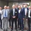 Lob für die Versorgung von psychisch kranken Menschen in der Region: Chefarzt Dr. Mathias Jähnel (vierter von links) mit Landrat Reinhard Frank sowie den Referenten beim Symposium und Verantwortlichen im Krankenhaus Tauberbischofsheim.